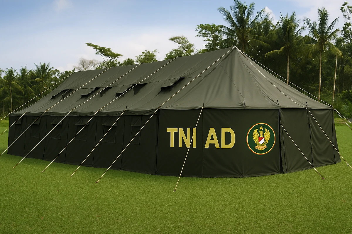 Contoh Tenda Pleton 6x14 Terpasang