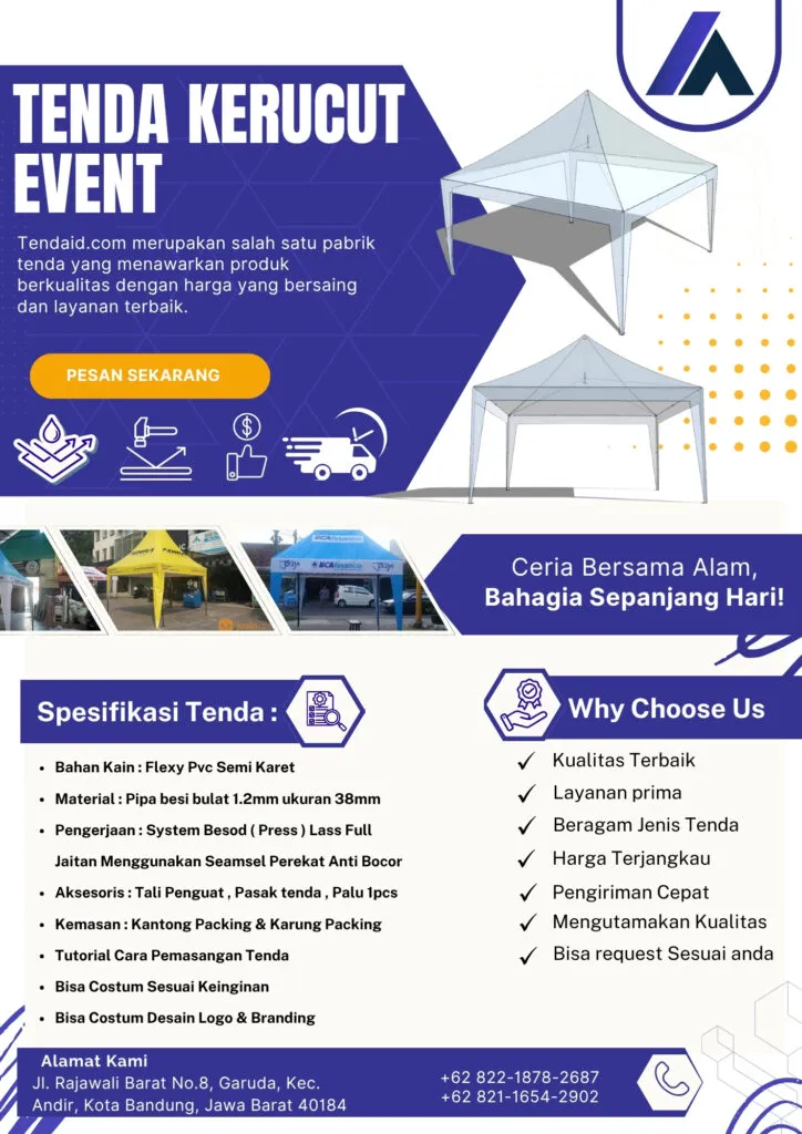 Tenda Kerucut Sarnafil 4x4