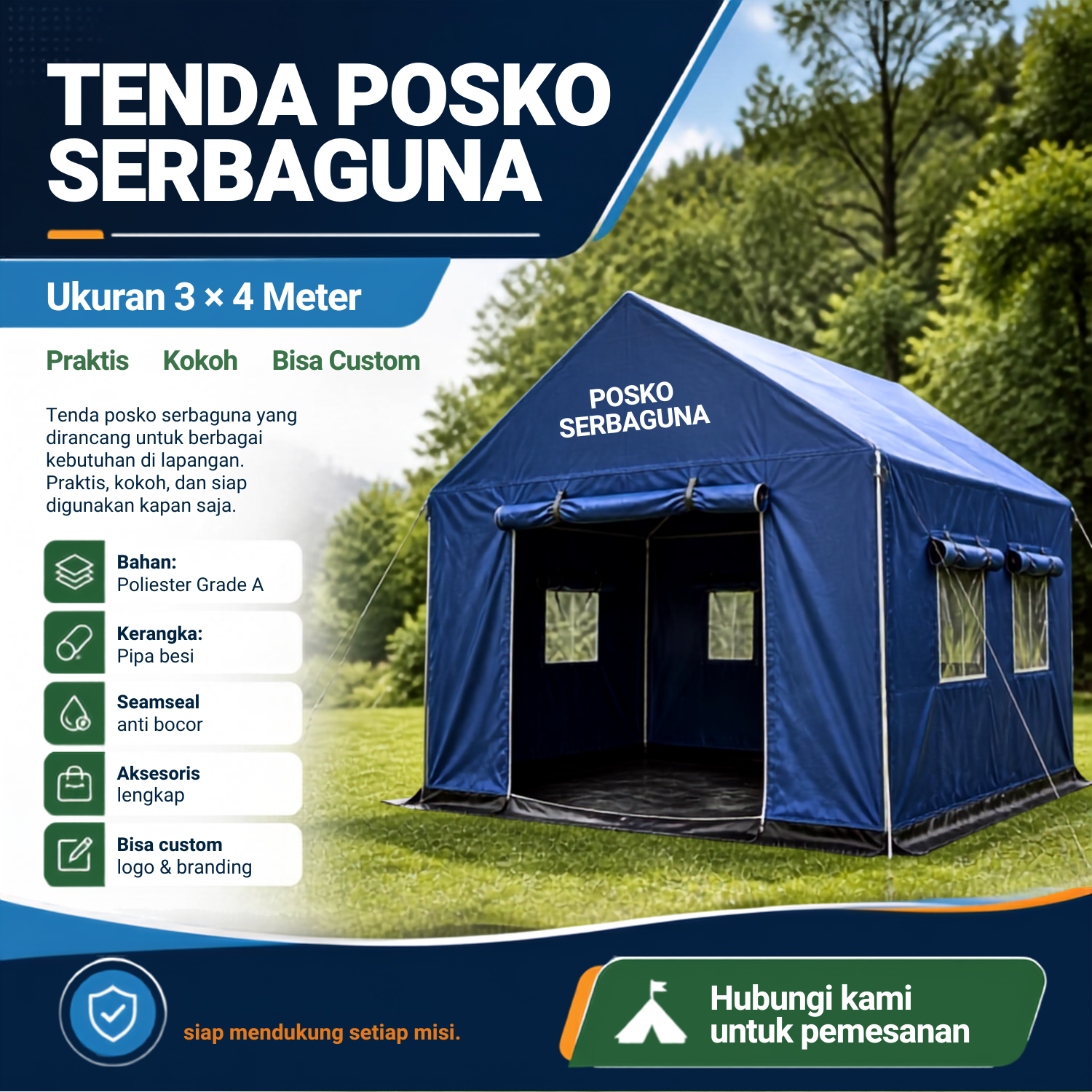 Tenda Posko 3x4 Tenda Posko 3x4