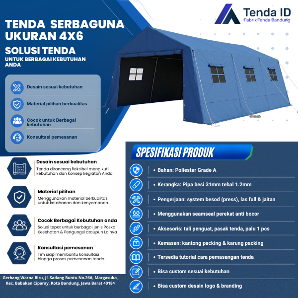 Tenda Serbaguna 4x6 Tenda Serbaguna 4x6
