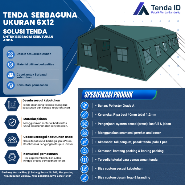 Tenda Serbaguna 6x12 Tenda Serbaguna 6x12