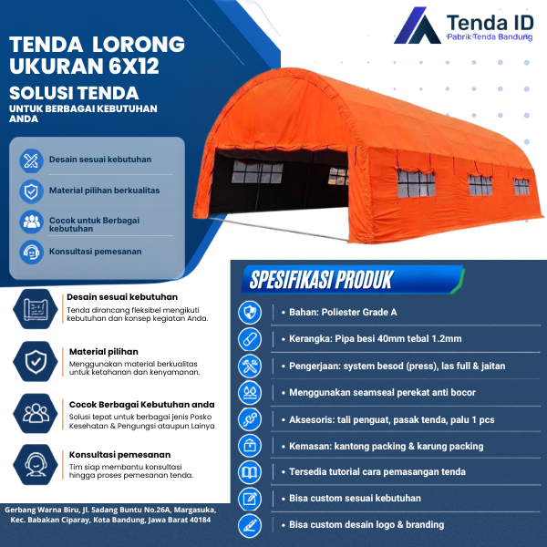 Tenda Lorong 6x12 Tenda Lorong 6x12