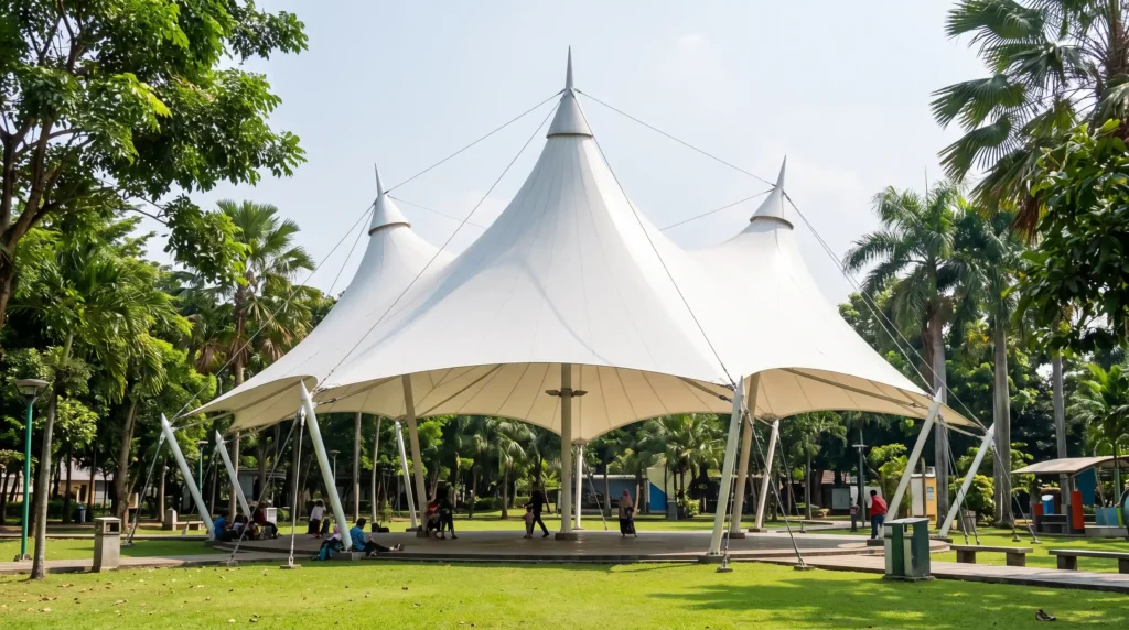Bentuk Struktur Tenda Membrane: Conical, Hypar, dan Arch Gemini Generated Image c3ry99c3ry99c3ry