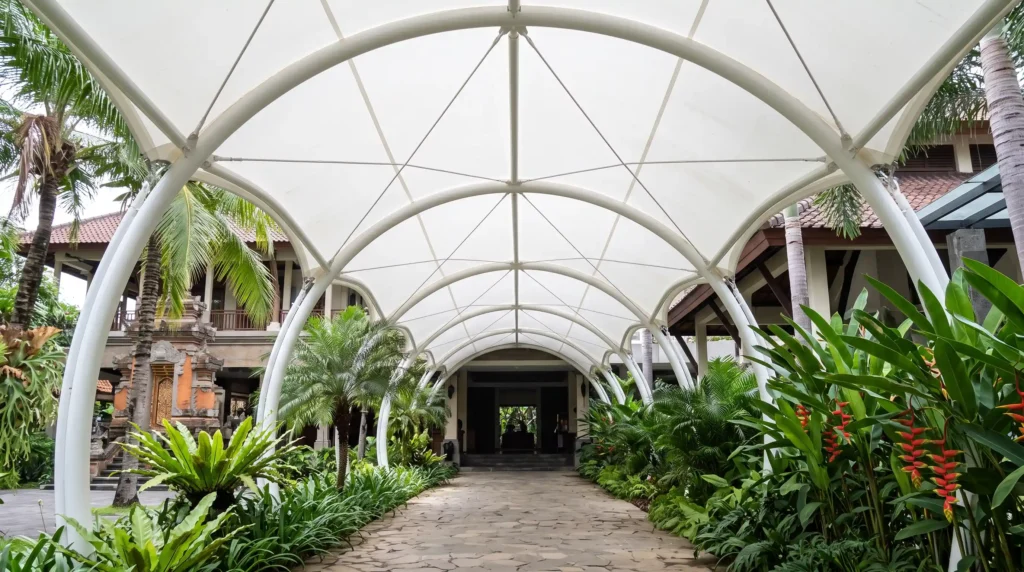 Bentuk Struktur Tenda Membrane: Conical, Hypar, dan Arch Gemini Generated Image c3ry99c3ry99c3ry 2 1